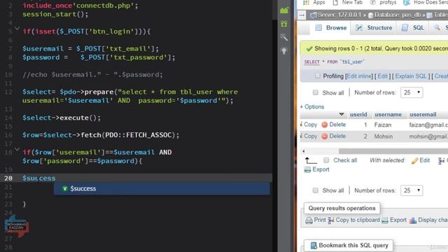 43 || Login code part 2 || Point of sale system in PHP || PHP  8 || #code