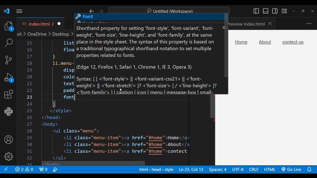Amazing navigation menu for website ||  @coding_journey033