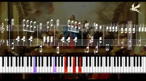 Ave Maria - Caccini || Piano (music notes and keyboard tutorial)