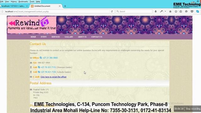 Event Management Website | Php projects with source code