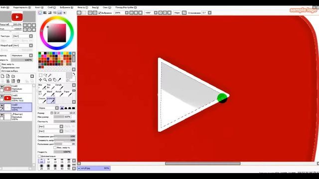 Кнопка YouTube В Paint tool sai (сори за звуки на заднем плане) смотреть онлайн