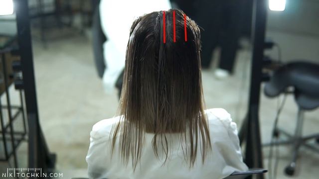 LONG BOB HAIRCUT with layers, full hair transformation  - NIKITOCHKIN