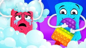 Веселые мочалки играют с разными антистрессами (попит, симплдимпл и другие)