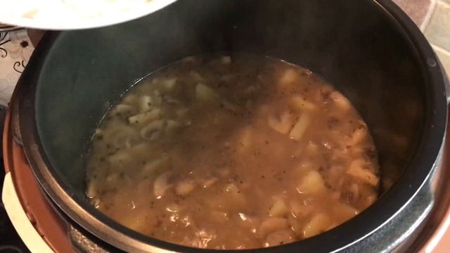 СУП С ШАМПИНЬОНАМИ И ПЛАВЛЕНЫМ СЫРОМ!!!