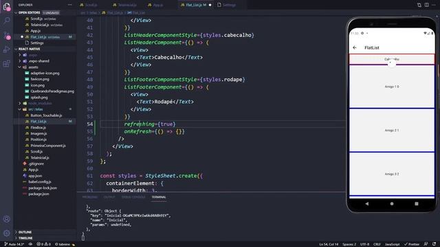 Aula 14.4 - Puxar para atualizar (refreshing e onRefresh) - Curso React Native + Hooks смотреть онлайн