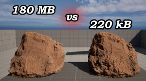 Unreal Engine. UE 5. UE 5. Оптимизируем мегаскановский камешек.