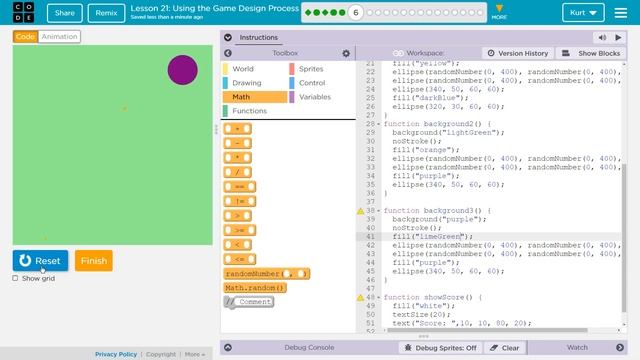 Code.org Lesson 26.5 Using the Game Design Process | Tutorial with Answers | Unit 3 CS Discoveries смотреть онлайн