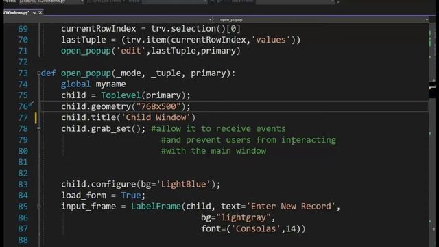 Use Python CRUD TKinter Multi-Window GUI Application to manage JSON data.