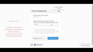 Unitpay БИЛАЙН Оплата с баланса мобильного телефона