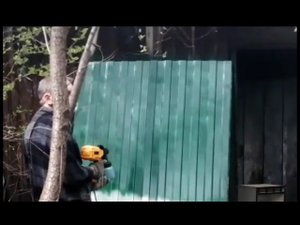 Ловкость рук и краскопульт...как я красил профнастил...