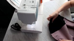 Шью капюшон на подкладке.