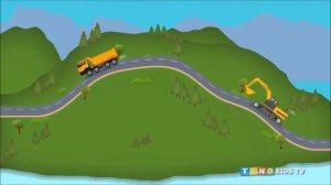 Строительные машины для детей по ремонту дорог | Видео для детей