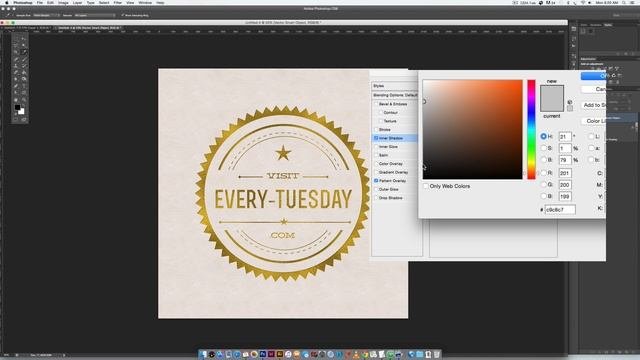 How To Create A Foil Stamp Effect In Photoshop