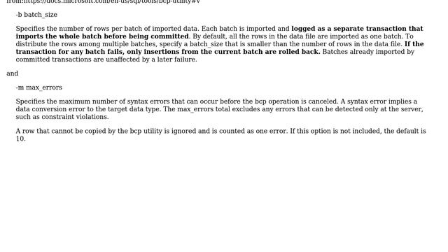 Databases: MSSql bcp transaction rollback on error – смотреть онлайн ...