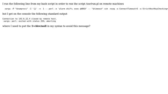 Unix & Linux: redirect output of command to /dev/null смотреть онлайн