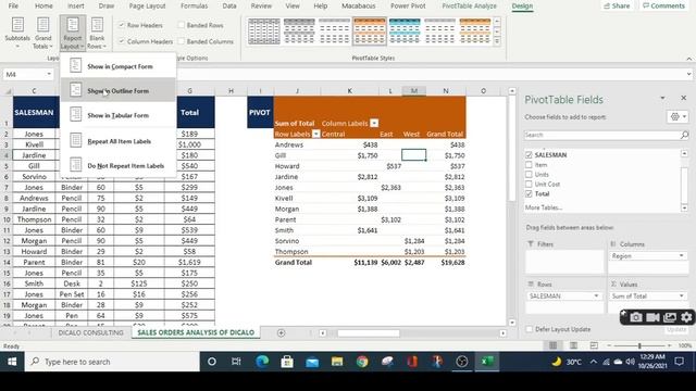 LEARN MICROSOFT EXCEL PIVOT TABLES IN 5MINS LESSONS