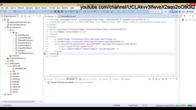 JavaServer pages: Upload file, урок 14! смотреть онлайн