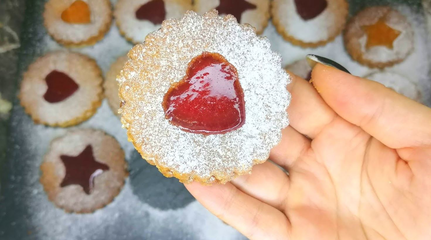 Линцерское печенье с джемом Рождественское печенье!