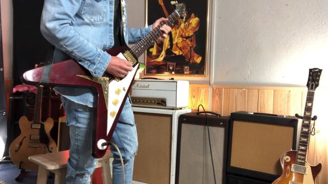 Gibson Flying V 1958 replica with 2x10 Brownface handmade !! ⚡️ смотреть онлайн