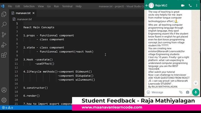 After 10 years out of the IT industry, Raja became a MERN STACK Developer | Students Feedback