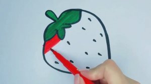 Как нарисовать клубника для детей | Bolalar uchun qulupnay rasm chizish | Drawing strawberries |