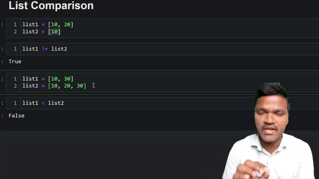 List Comparison in Python | #pythontutorial #pythonprogramming #pythonlists #pythonforbeginners