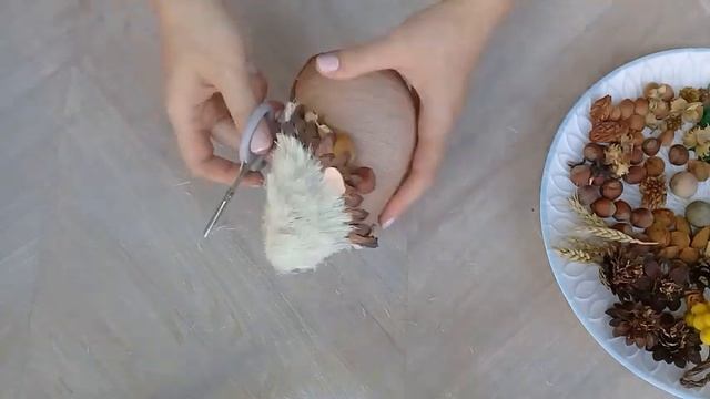Поделка в школу (садик) / ЕЖИК из природных материалов / DIY Yuli At Home