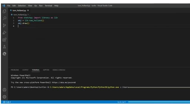 Draw Tom Holland Image using just 3 lines of Python code || Python turtle tutorial @TomHolland