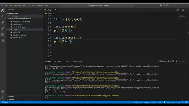 PYTHON - LIST METHODS (09 b)