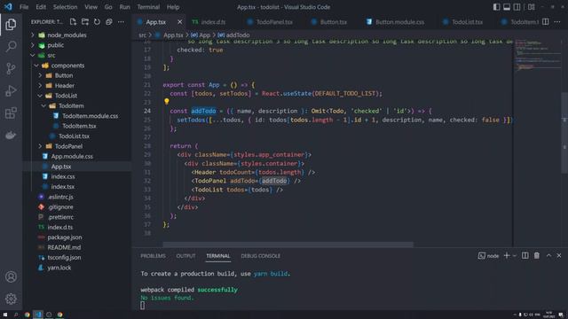 TODO LIST React + Typescript - ЗА 30 минут