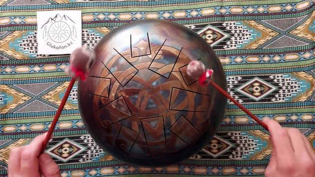 Глюкофон 30 см Кельтский Узел Steel Tongue Drum Tank Drum Glukofon смотреть онлайн