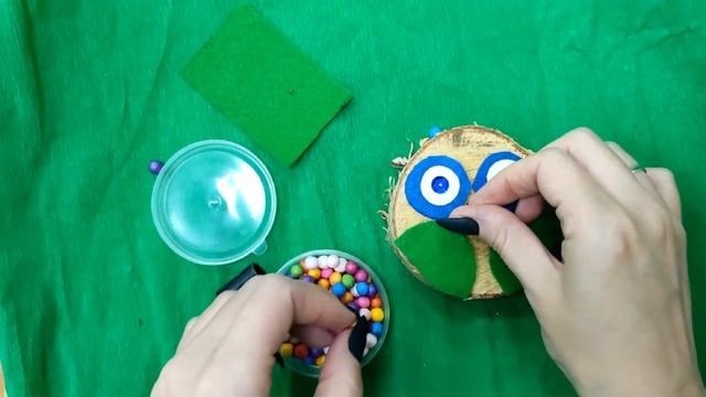 «Совушка»: поделка из спила берёзы, фетра и пайеток смотреть онлайн