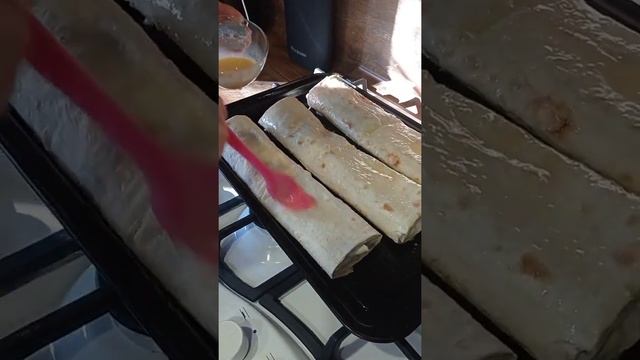 Штрудель с вишней из лаваша. Готовим дома????