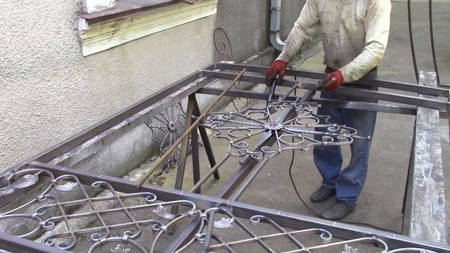 Ворота с калиткой своими рукам.Художественная ковка. смотреть онлайн