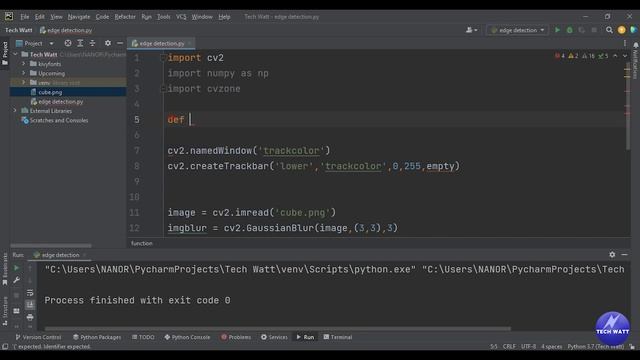 Detect Edges with OpenCV and Python | Computer Vision Tutorial.