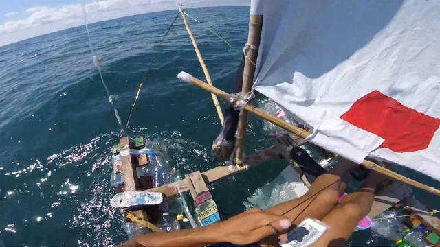 Самодельный парусник замер скорости в км/ч (hand made sail boat speed test) смотреть онлайн