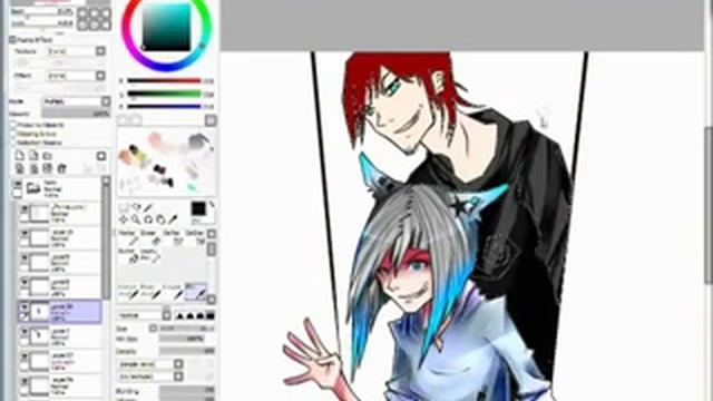 Обработка Photoshop и покраска PaintTool SAI смотреть онлайн