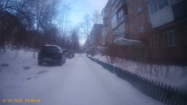 Видео за 13.01.2023 года Еду в сторону пятого микрайона вид камеры заднего смотреть онлайн
