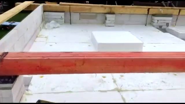 Народный Дом НД112 / Крыша односкатная часть 2 / Балки и утепление