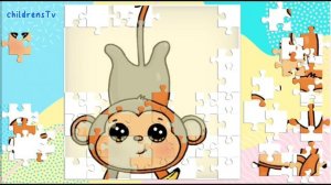 puzzle anak | balita | monyet lucu