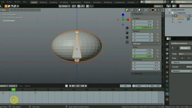 BLENDER 2.81 Простая анимация сферы мяча смотреть онлайн