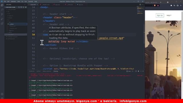 Mahkum Theme - Bootstrap to Html / Css / Sass - Part 01 смотреть онлайн
