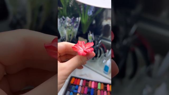 Фантазийный цветок из полимерной глины #мк #полимернаяглина #cernit #polymerclay