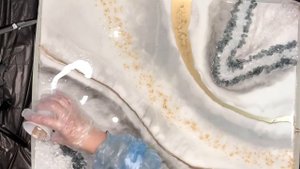 Classic geode tutorial RESIN art. Картина из эпоксидной смолы СРЕЗ КАМНЯ.