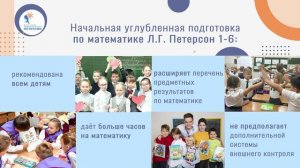 Институт Петерсон Презентация проекта Начальная углубленная подготовка по математике Петерсон 1-6 кл