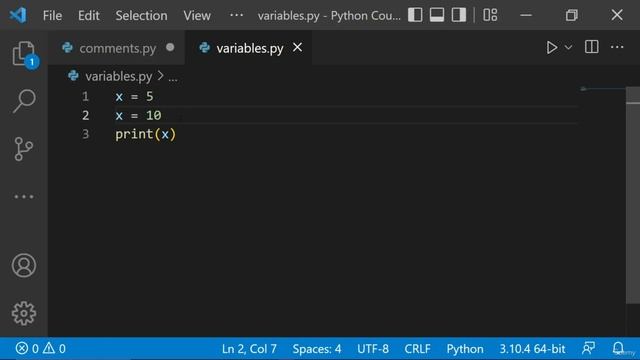 5- Variables: Python Pro The Complete Python Bootcamp for Noobs