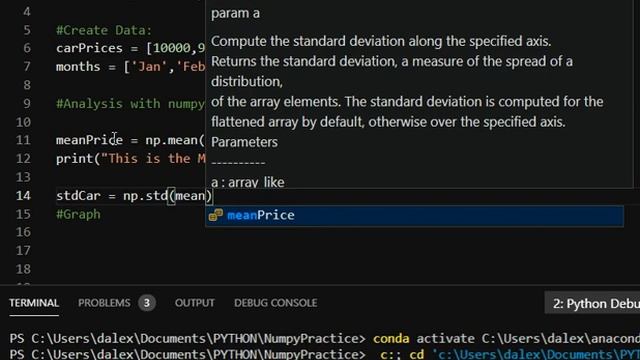 Numpy and Graphs in Python