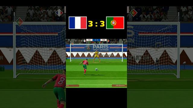 Portugal Vs France Penalty shootout👀🇵🇹🇫🇷 #short #fifa23 #shortvideos