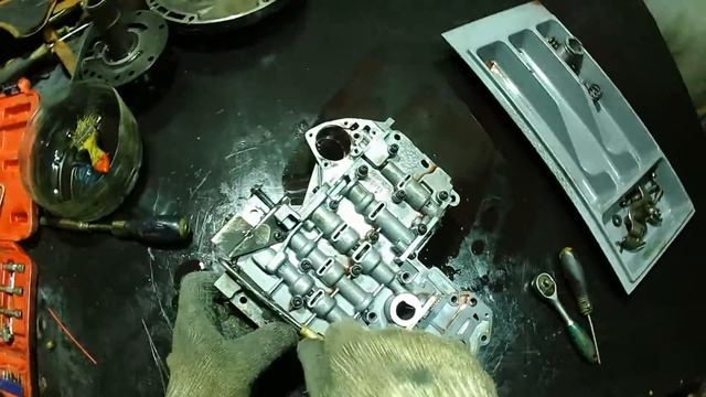 разборка гидромозга 46RE часть 1.