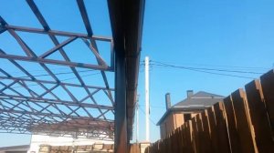 Навес под металлочерепицу